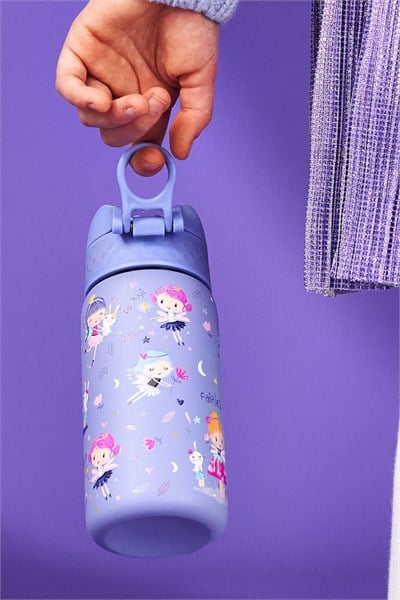 ION8 - Paslanmaz Çelik Çocuk Suluk - Periler - 400 ml - Sızdırmaz Çok Renkli