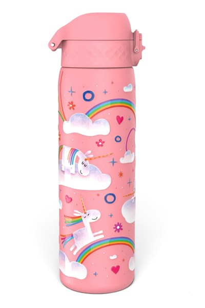 ION8 - Paslanmaz Çelik İnce Suluk - Gökkuşağı Unicorn - 600 ml - Sızdırmaz Çok Renkli