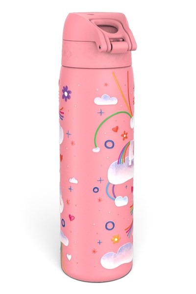 ION8 - Paslanmaz Çelik İnce Suluk - Gökkuşağı Unicorn - 600 ml - Sızdırmaz Çok Renkli