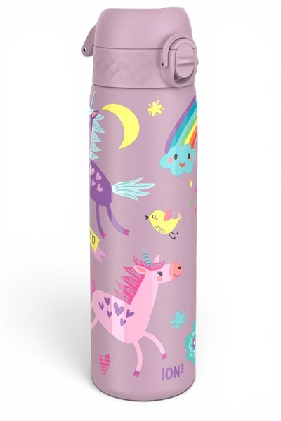 ION8 - Paslanmaz Çelik İnce Suluk - Mor Unicorn - 600 ml - Sızdırmaz Çok Renkli