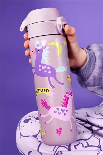 ION8 - Paslanmaz Çelik İnce Suluk - Unicorn - 600 ml - Sızdırmaz Çok Renkli
