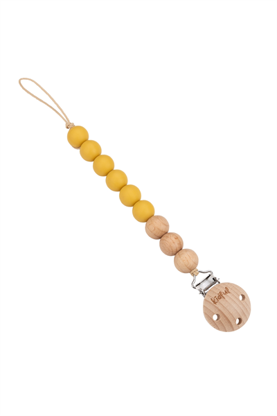 Kidful Boncuk Emzik Askısı MUSTARD