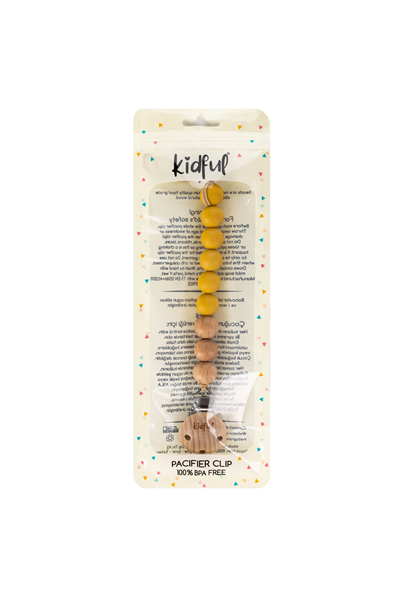 Kidful Boncuk Emzik Askısı MUSTARD