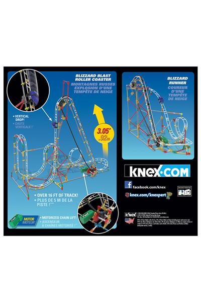 KNEX Blizzard Blast Roller Coaster Set ( Motorlu ) Çok Renkli