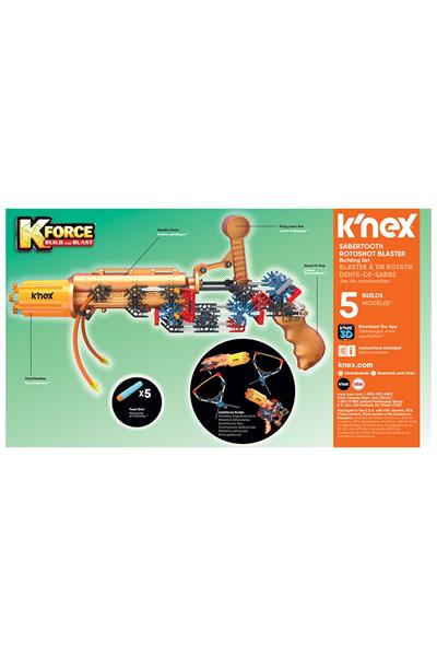 KNEX Sabertooth Rotoshot Blaster Building Set Çok Renkli