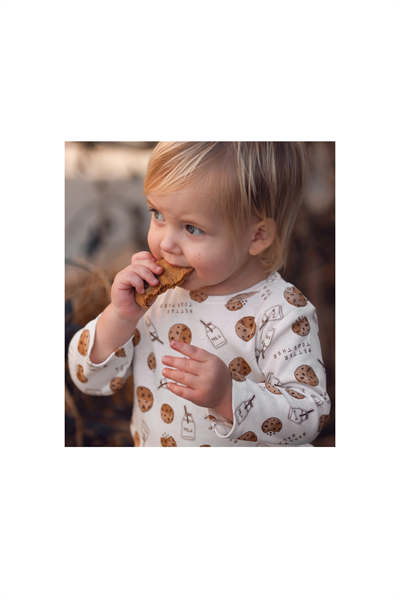 Antebies / Kurabiye Canavarı Uzun Kollu Body Pantolon Set Kahve