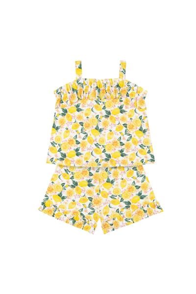 Limonata Şortlu Set Sarı