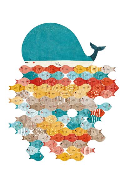 LONDJI Lonji Game - The Whale & The Fish Çok Renkli