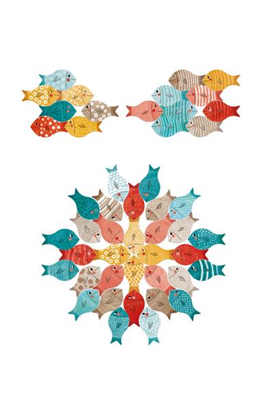 LONDJI Lonji Game - The Whale & The Fish Çok Renkli