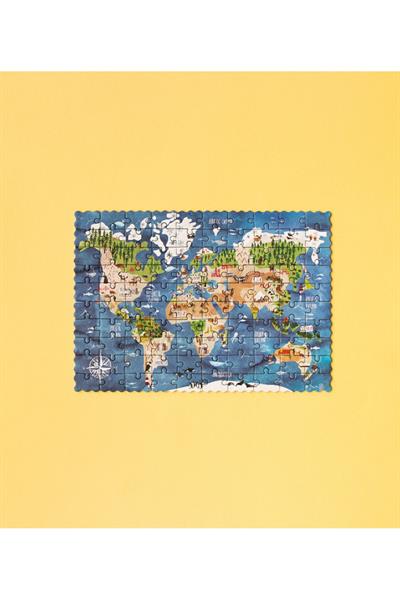 LONDJI  Lonji Pocket Puzzle - Discover the World Çok Renkli