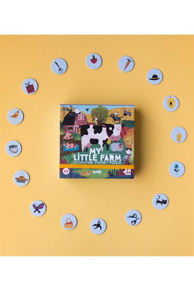 LONDJI  Lonji Pocket Puzzle -My Little Farm Çok Renkli