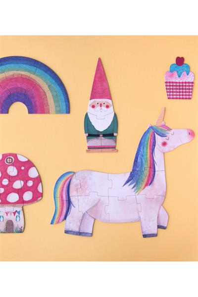 LONDJI  Lonji Puzzle -Happy Birthday Unicorn! Çok Renkli