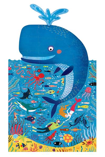LONDJI Lonji Puzzle - My Big Blue Çok Renkli