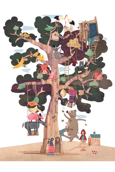 LONDJI  Lonji Puzzle - My Tree Çok Renkli