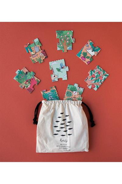 LONDJI Lonji Puzzle- Rabbits Garden Çok Renkli