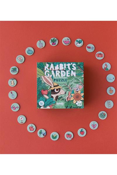 LONDJI Lonji Puzzle- Rabbits Garden Çok Renkli