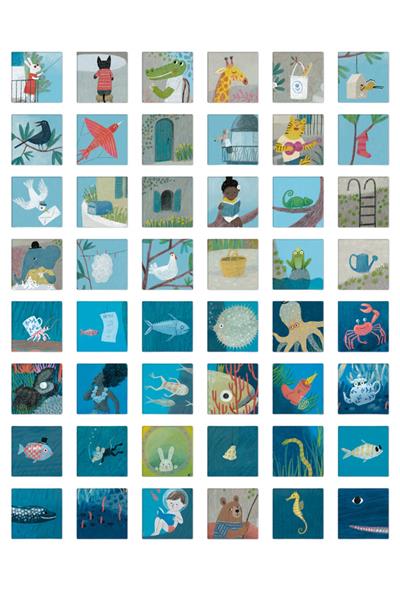 LONDJI  Lonji Puzzle - Tea by the sea Çok Renkli