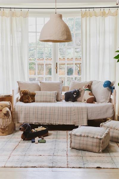 Lorena Canals Çocuk Odası Halısı, Tartan Blue Sage Çok Renkli