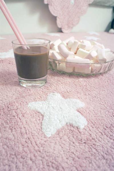 Lorena Canals / Halı, Stars Pink/White Std