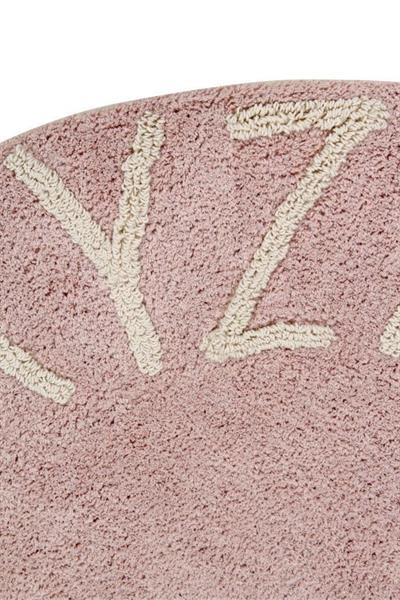 Lorena Canals /Halı, Round ABC Vintage Nude Pembe