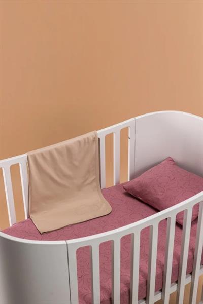 Lullalucca/ Lastikli Çarşaf ve Yastık Kılıfı Seti Pembe