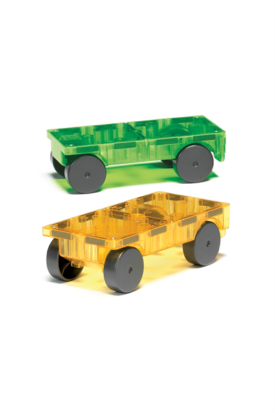 MagnaTiles - Arabalar - 2 Parça Çok Renkli