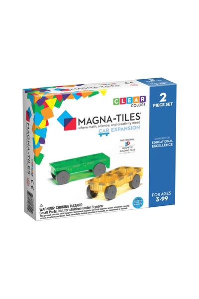 MagnaTiles - Arabalar - 2 Parça Çok Renkli