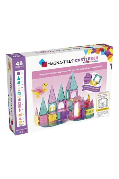 MagnaTiles Castle DLX + microMAGS - Prenses Şatosu 48 Parça Çok Renkli