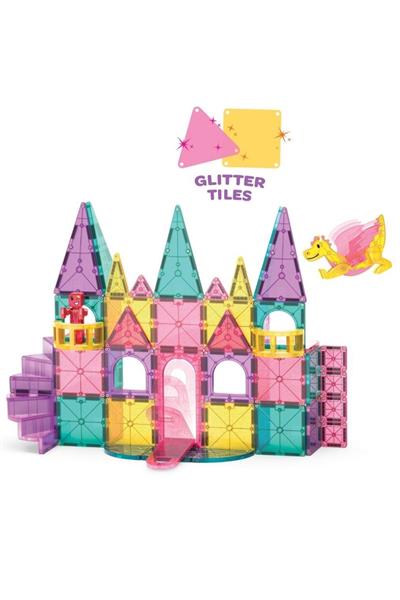 MagnaTiles Castle DLX + microMAGS - Prenses Şatosu 48 Parça Çok Renkli