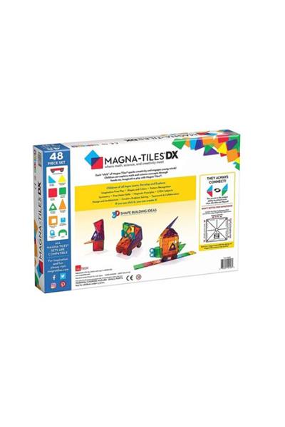MagnaTiles - Clear Color Set - 48 Parça Çok Renkli