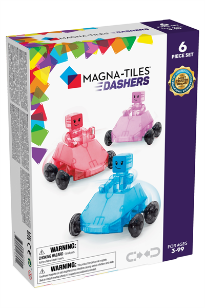 MagnaTiles - Dashers 6-Piece Set - Hızlı Sürücüler 6 Parça Çok Renkli