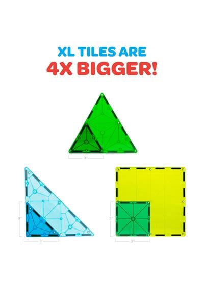 MagnaTiles - Dinozor Dünyası - 50 Parça - XL Çok Renkli
