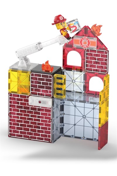 MAGNA-TILES® - Fire Station Manyetik Bloklar - 50 Parça Çok Renkli
