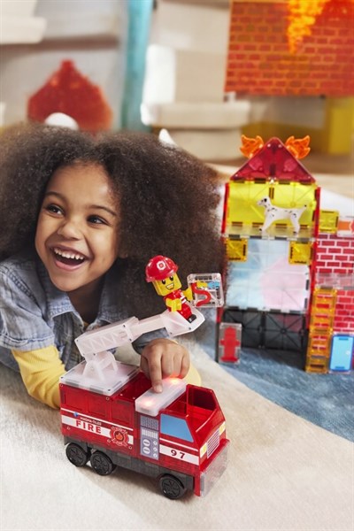 MAGNA-TILES® - Fire Station Manyetik Bloklar - 50 Parça Çok Renkli