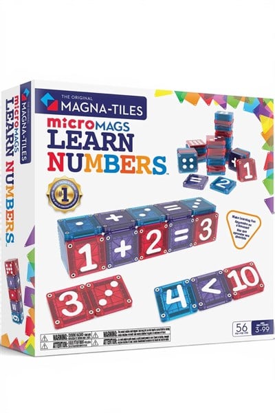 MAGNA-TILES® - Learn Numbers Manyetik Bloklar - 56 Parça Çok Renkli