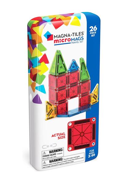 MagnaTiles microMAGS Travel Set - Seyahat Seti 26 Parça Çok Renkli
