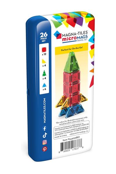 MagnaTiles microMAGS Travel Set - Seyahat Seti 26 Parça Çok Renkli