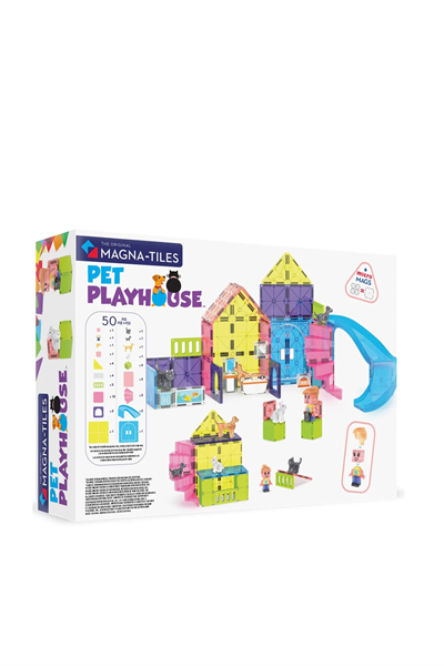 MAGNATILES® - Pet Playhouse - 50 Parça Çok Renkli