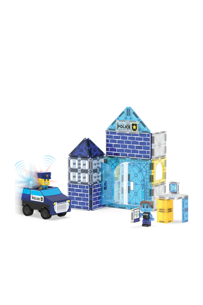 MAGNATILES® - Police Station - 35 Parça Çok Renkli