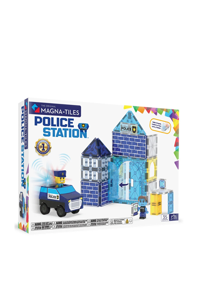 MAGNATILES® - Police Station - 35 Parça Çok Renkli