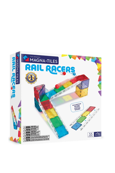 MAGNATILES® - Rail Racers - 33 Parça Çok Renkli