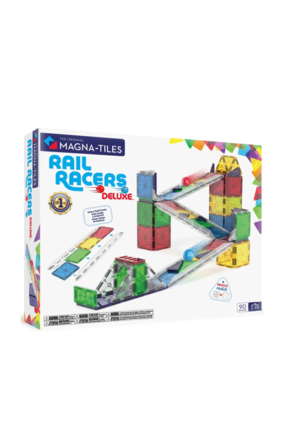 MAGNATILES® - Rail Racers Deluxe - 90 Parça Çok Renkli