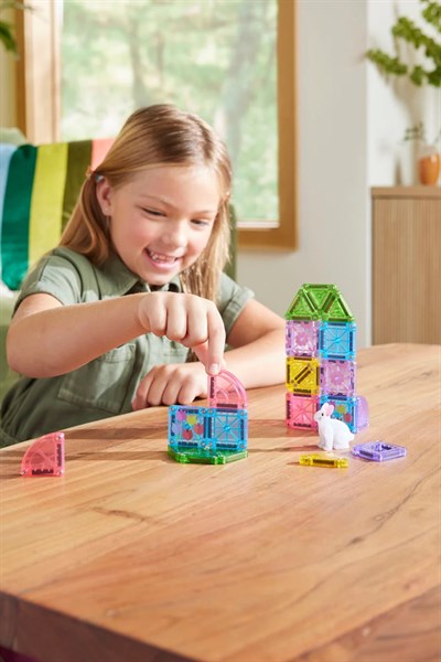 MAGNA-TILES® - Travel Set - Bahar Bahçe Seti Manyetik Bloklar - 24 Parça Çok Renkli