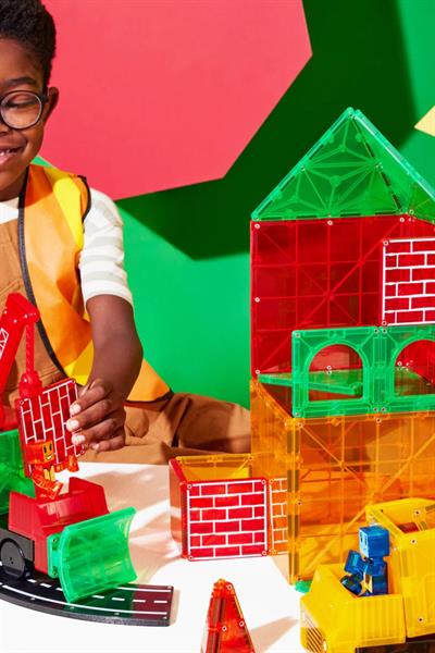MagnaTiles Builder XL - İnşaat XL 50 Parça Çok Renkli