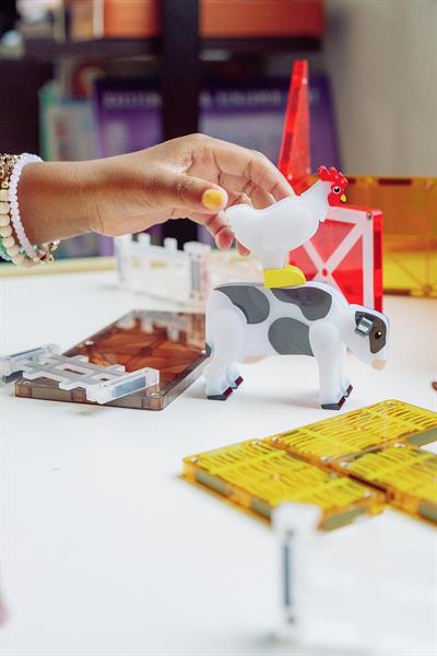 MagnaTiles - Çiftlik Hayvanları - 25 Parça Çok Renkli