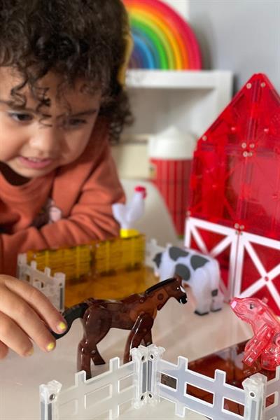 MagnaTiles - Çiftlik Hayvanları - 25 Parça Çok Renkli