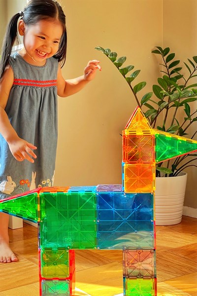 MagnaTiles Clear Color 100 Parça Çok Renkli