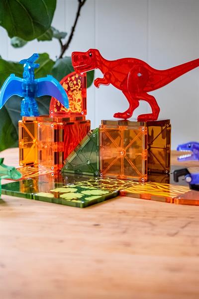 MagnaTiles - Dinozor Dünyası - 40 Parça Çok Renkli