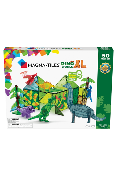 MagnaTiles Dinozor Dünyası - 50 Parça - XL Çok Renkli