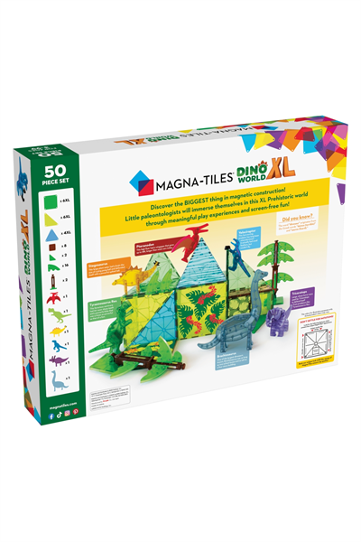 MagnaTiles Dinozor Dünyası - 50 Parça - XL Çok Renkli